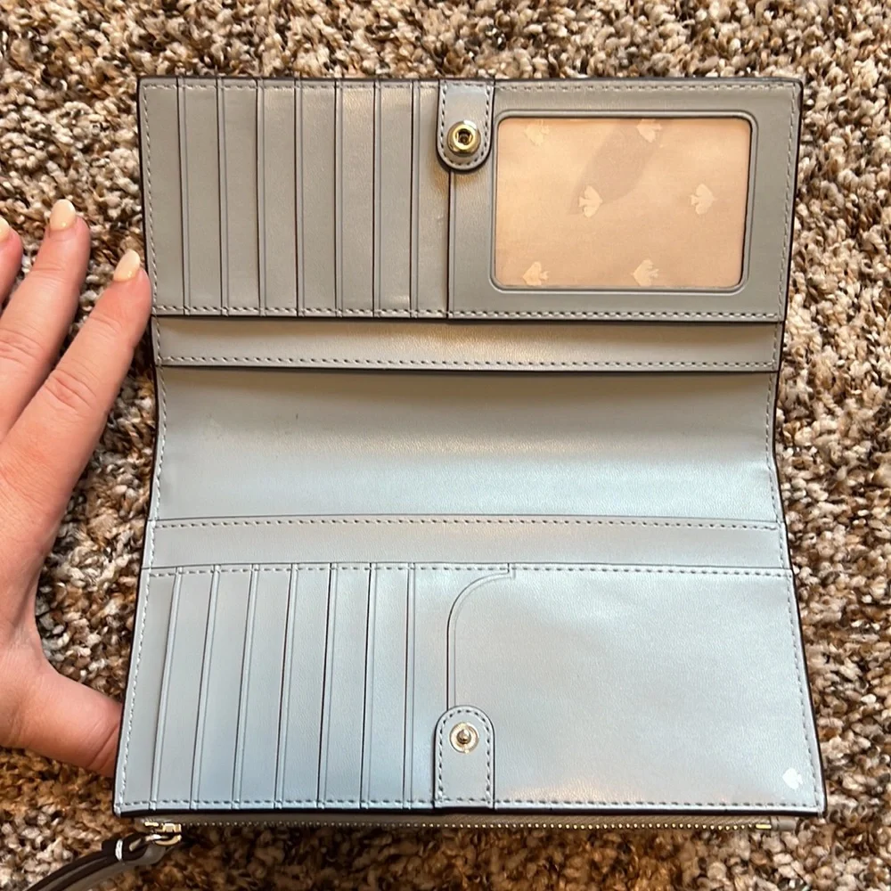 Light Blue Kate Spade Wristlet Wallet - Picture 2 of 2